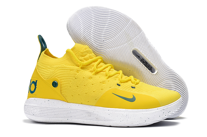 New Nike KD 11 Yellow Green Basketball Shoes